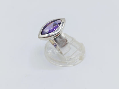 Zilveren ring met amethist, Amsterdam, 18 mm