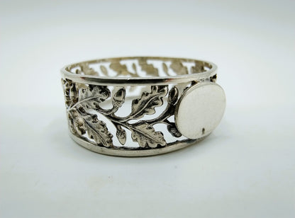 Zilveren herenring met opengewerkt decor, 25 mm