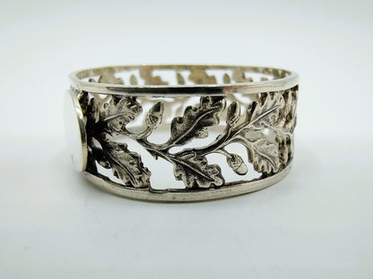 Zilveren herenring met opengewerkt decor, 25 mm