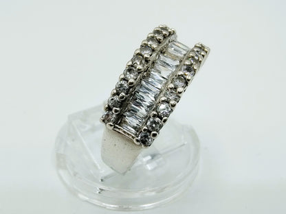 Zilveren ring met zirkonia, 19 mm