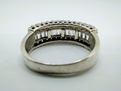 Zilveren ring met zirkonia, 19 mm