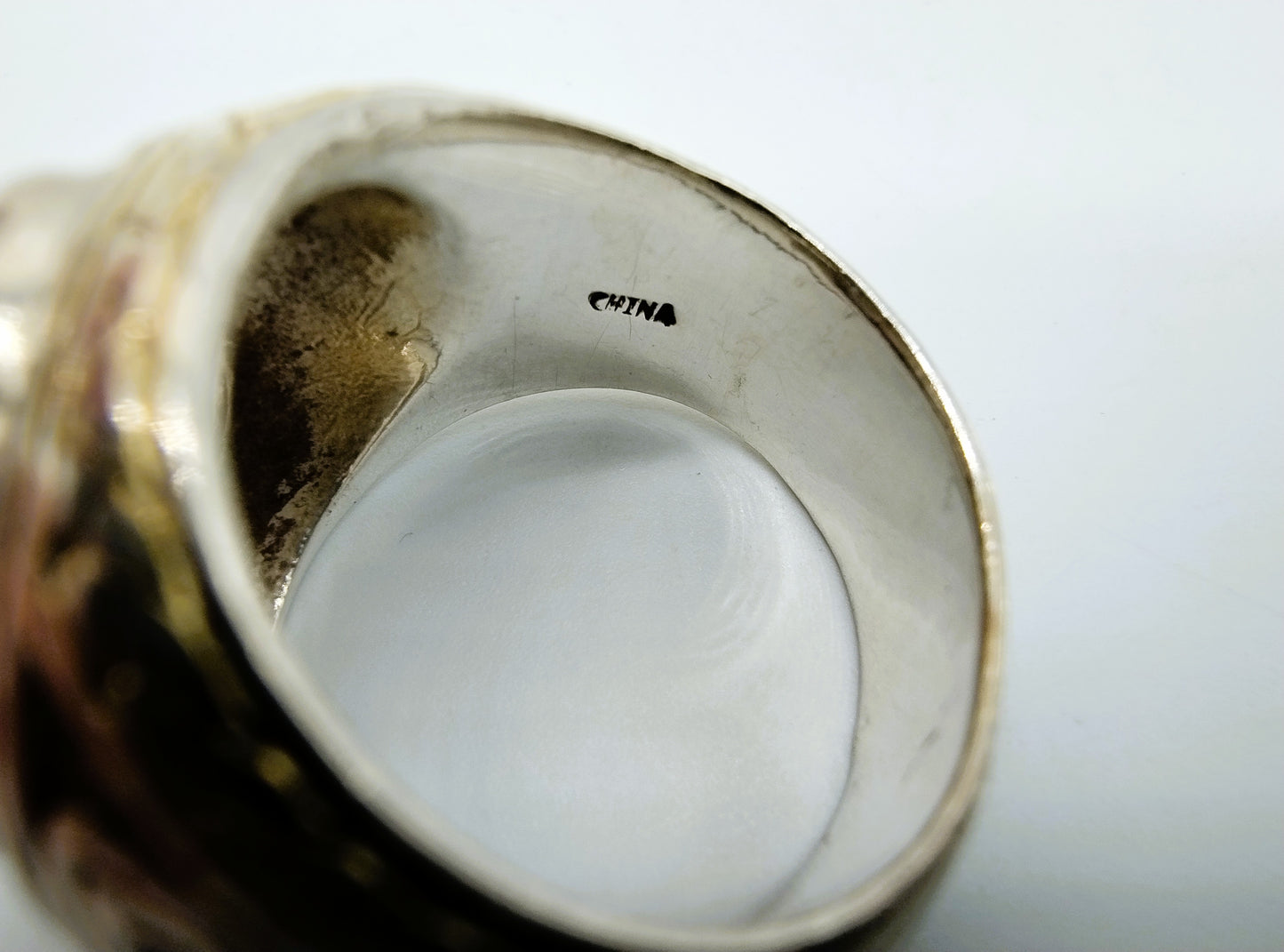 Keltische kruis ring, Franklin mint, smaragd, 18 mm