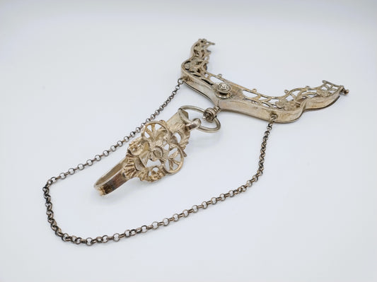 Zilveren tasbeugel met rokhaak, o.a. J. Breukelman, Rotterdam, 1806