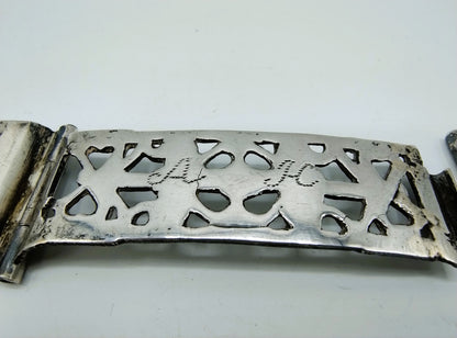 2 Zilveren Bijbelsloten, Empire, J. van der Geest, Almenum, 1805