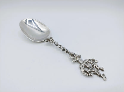 Zilveren huwelijkslepel, L.S. Hoornstra, Kollum, 18e eeuws