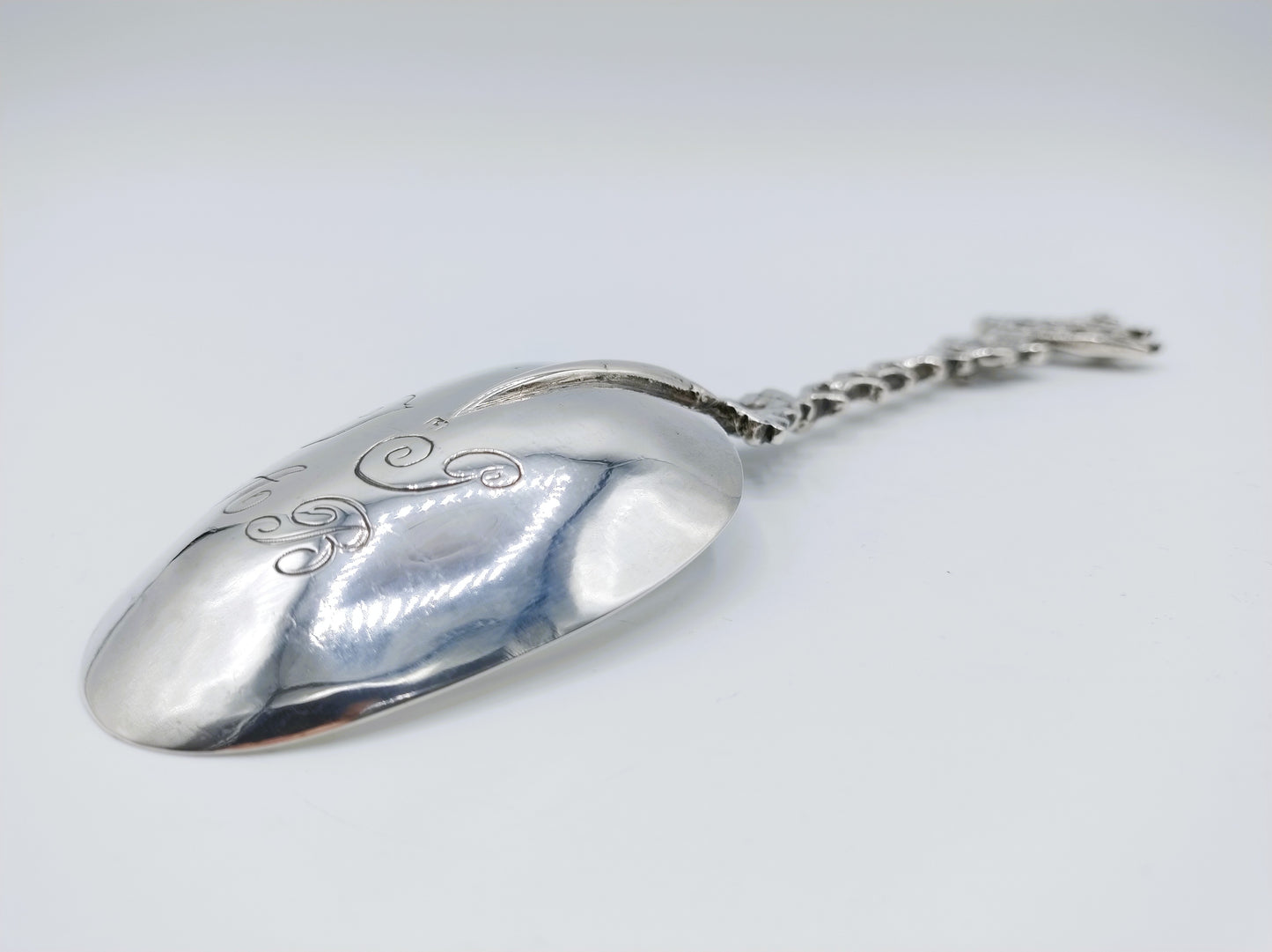 Zilveren huwelijkslepel, L.S. Hoornstra, Kollum, 18e eeuws