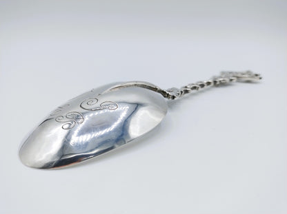 Zilveren huwelijkslepel, L.S. Hoornstra, Kollum, 18e eeuws