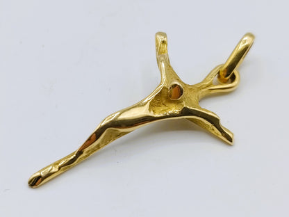 18 Karaats gouden design kruis hanger
