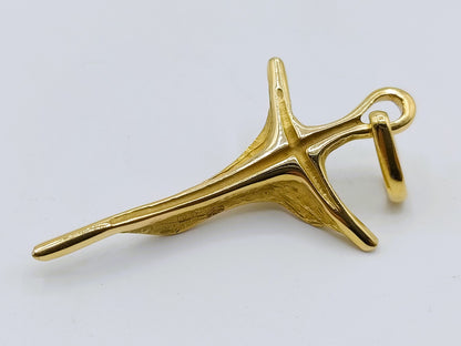 18 Karaats gouden design kruis hanger