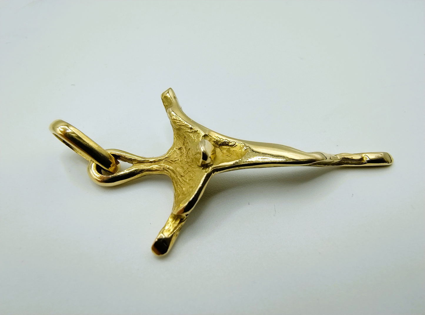 18 Karaats gouden design kruis hanger