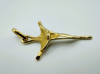18 Karaats gouden design kruis hanger