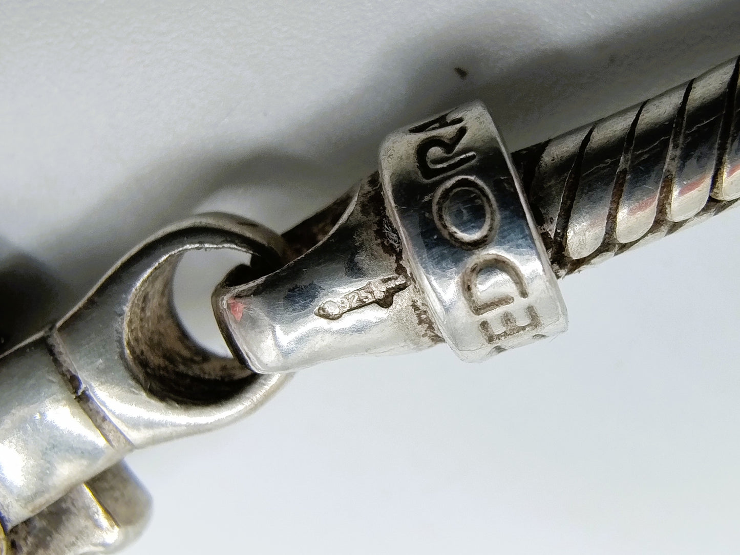 Zilveren slangenketting met hanger, Tedora, 46 cm