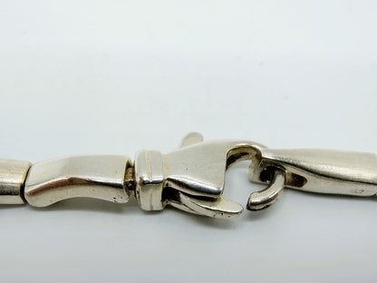 Silberne Halskette mit verschiedenen Zirkonia, 44 cm