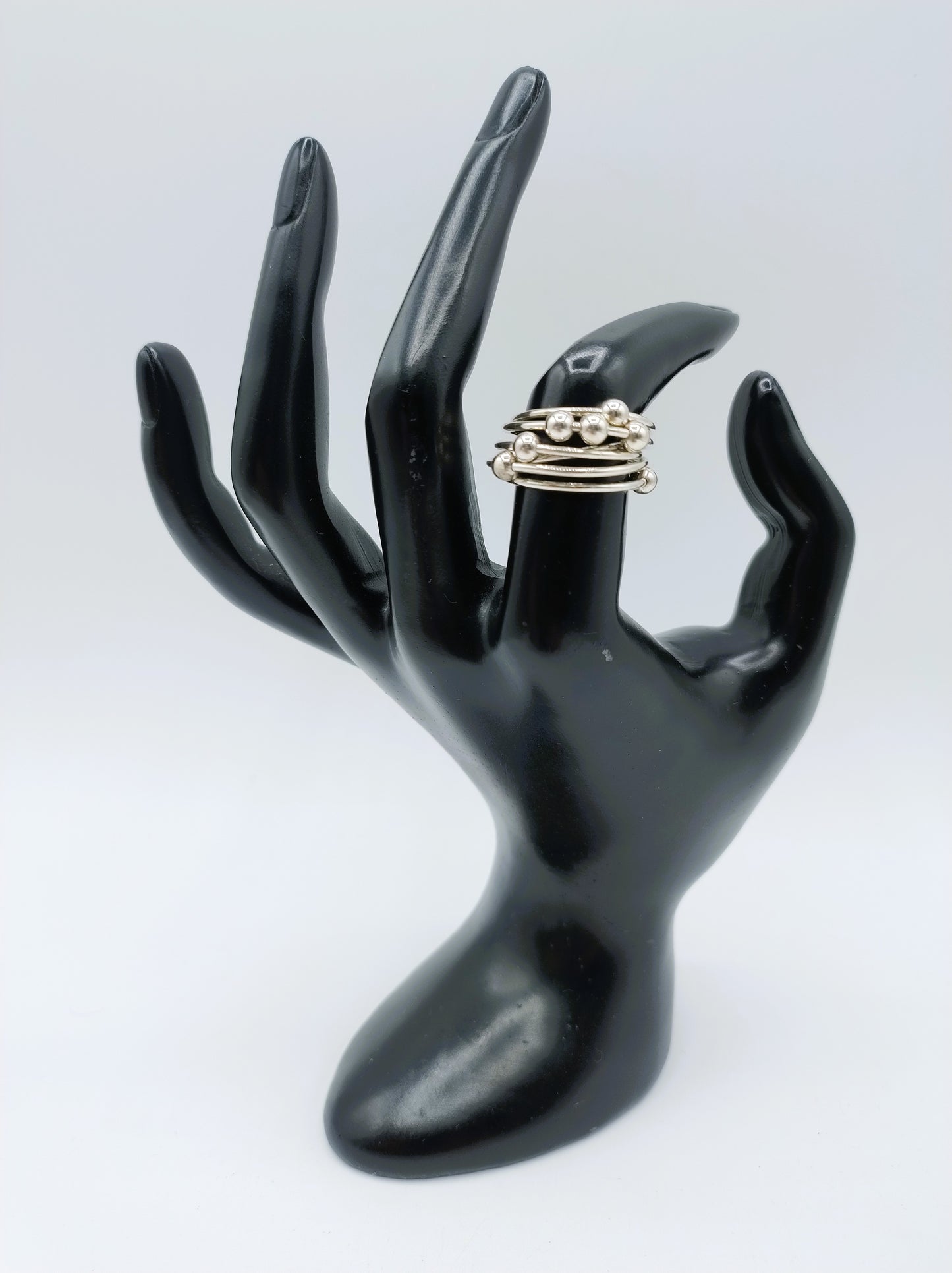 Silver design ring, 17 mm