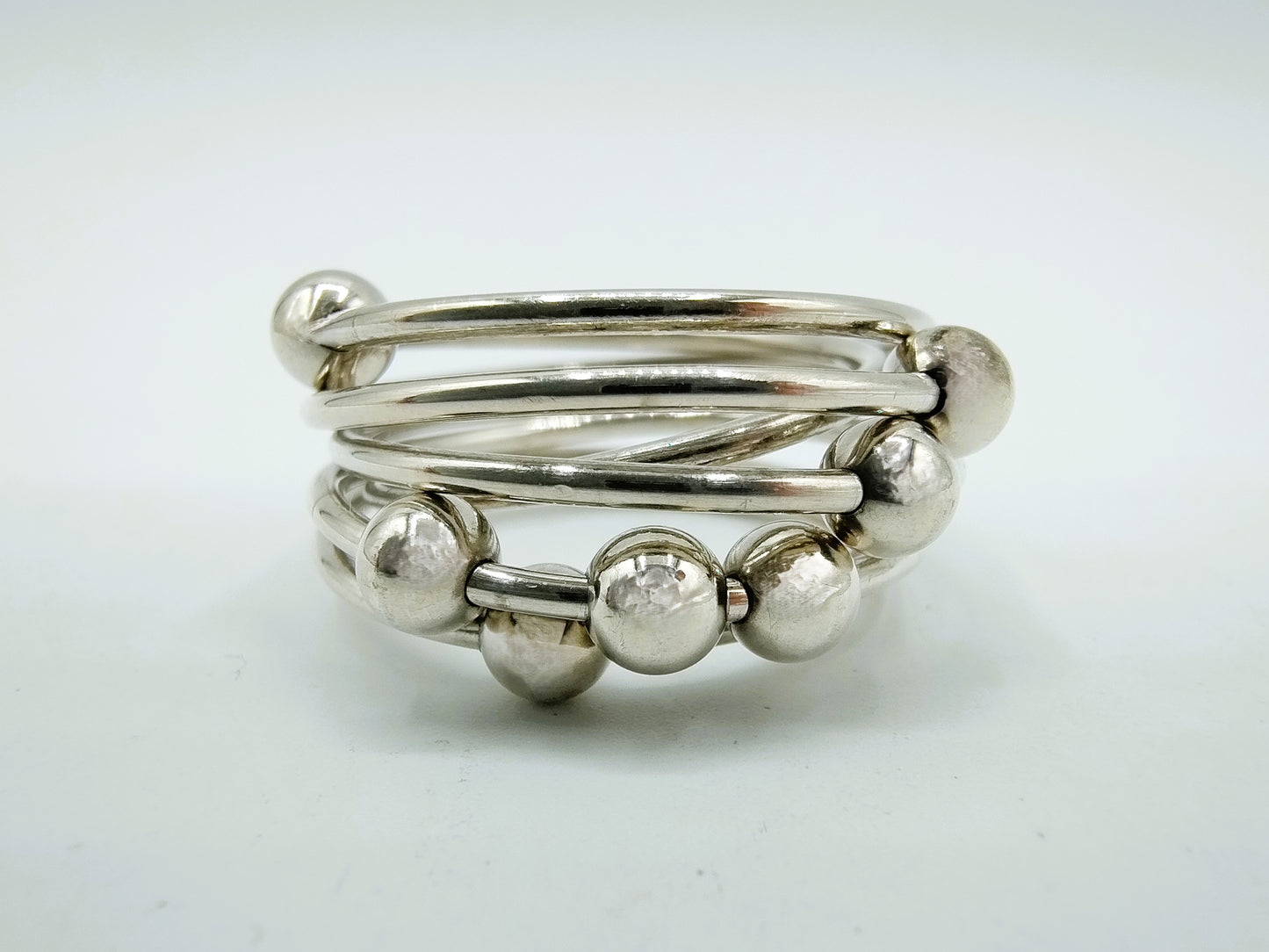 Silver design ring, 17 mm