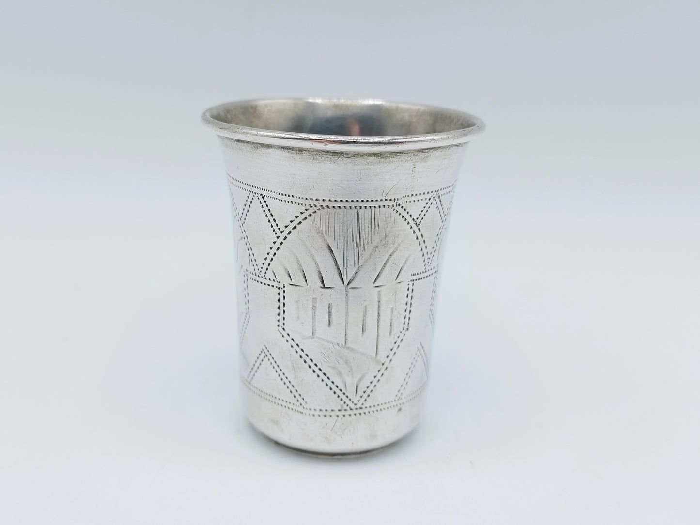 Zilveren kiddush cup, F. J. Knoll, Breslau, Polen, 19e eeuws
