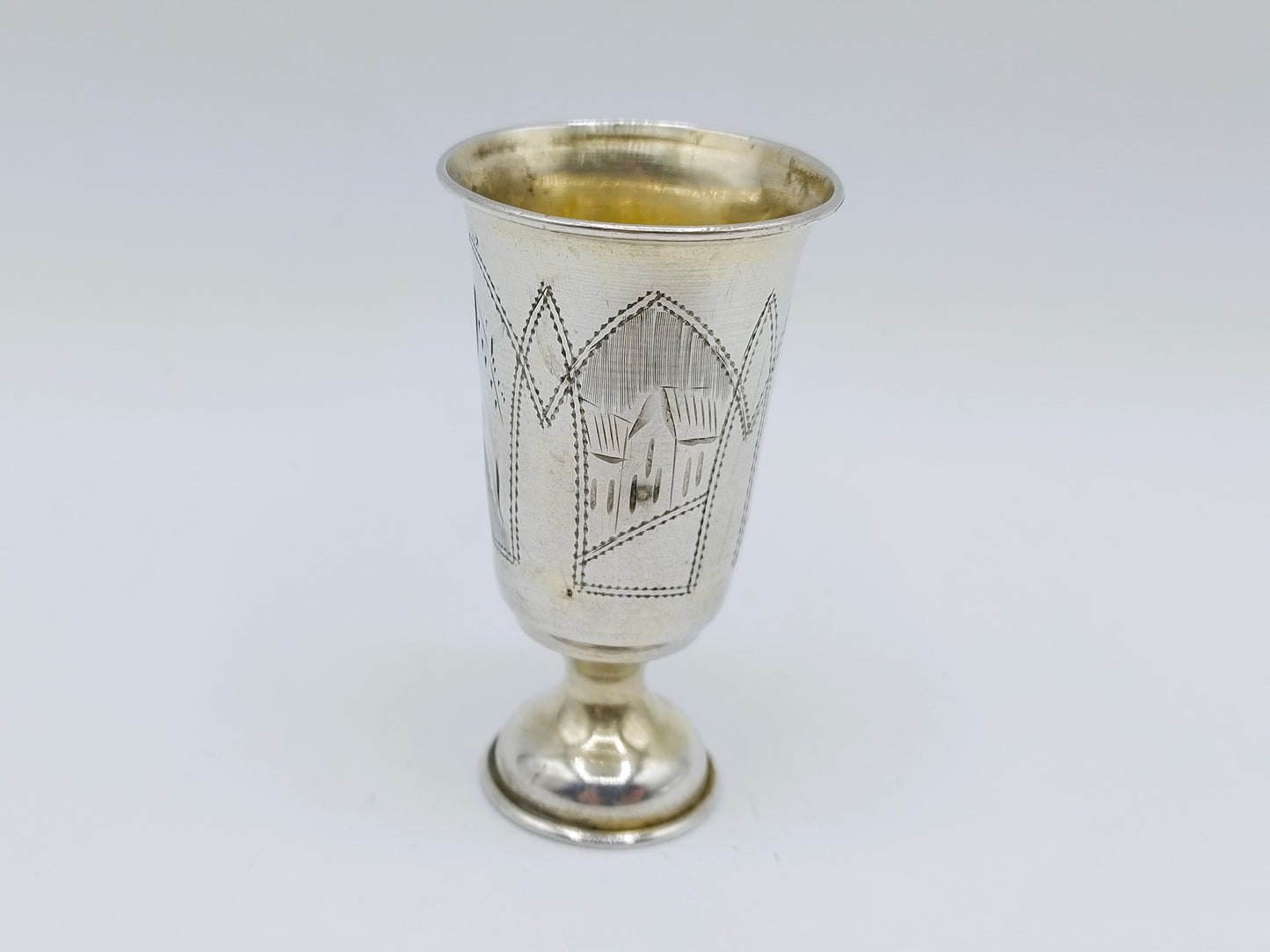 Silver kiddush cup, G. Ravkin, Berdichev, ca. 1900