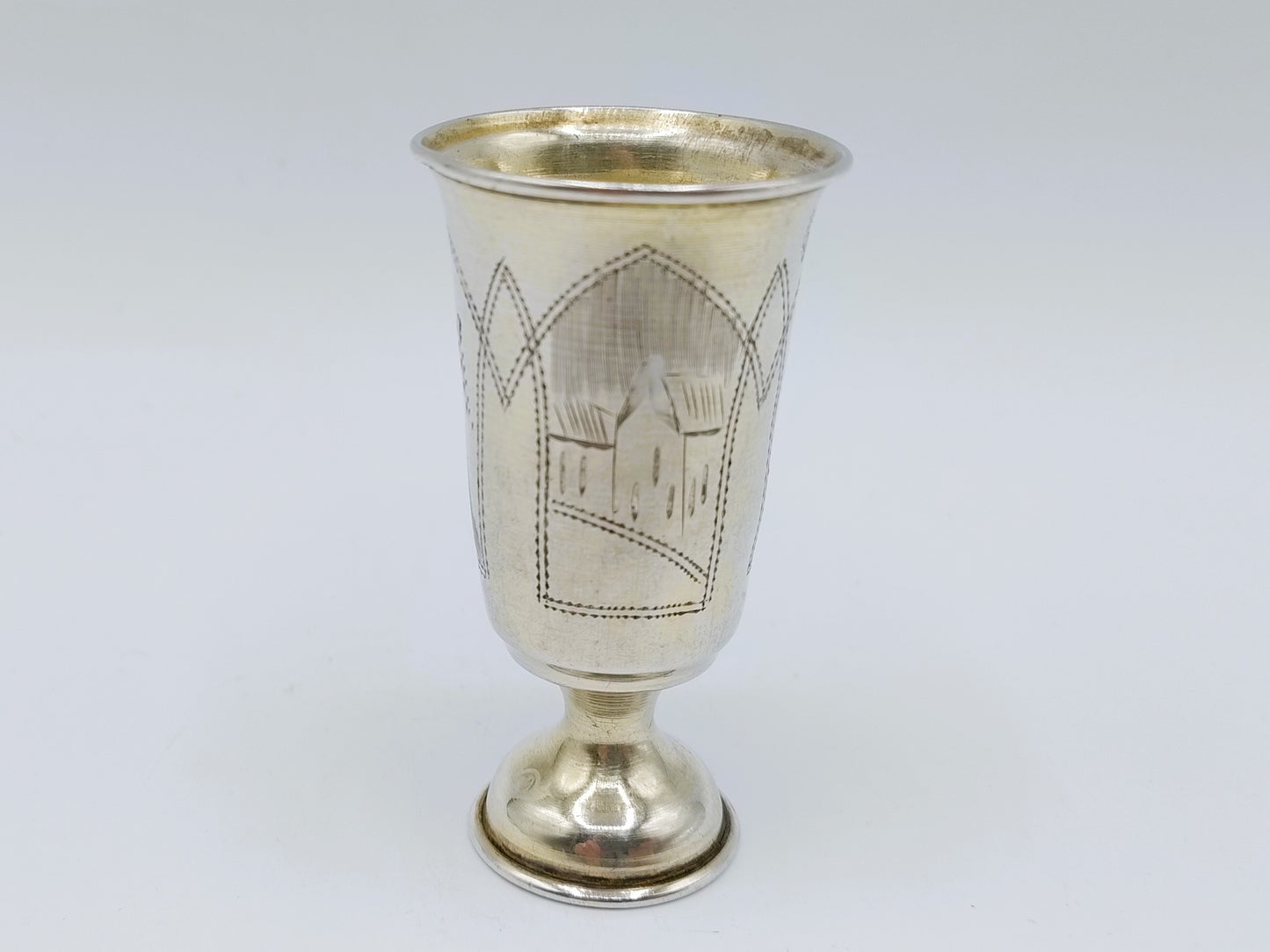 Silver kiddush cup, G. Ravkin, Berdichev, ca. 1900