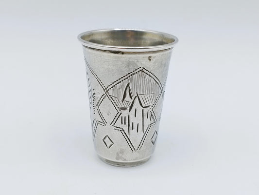 Silver kiddush cup, IY Zakhoder, Kiev, ca. 1890