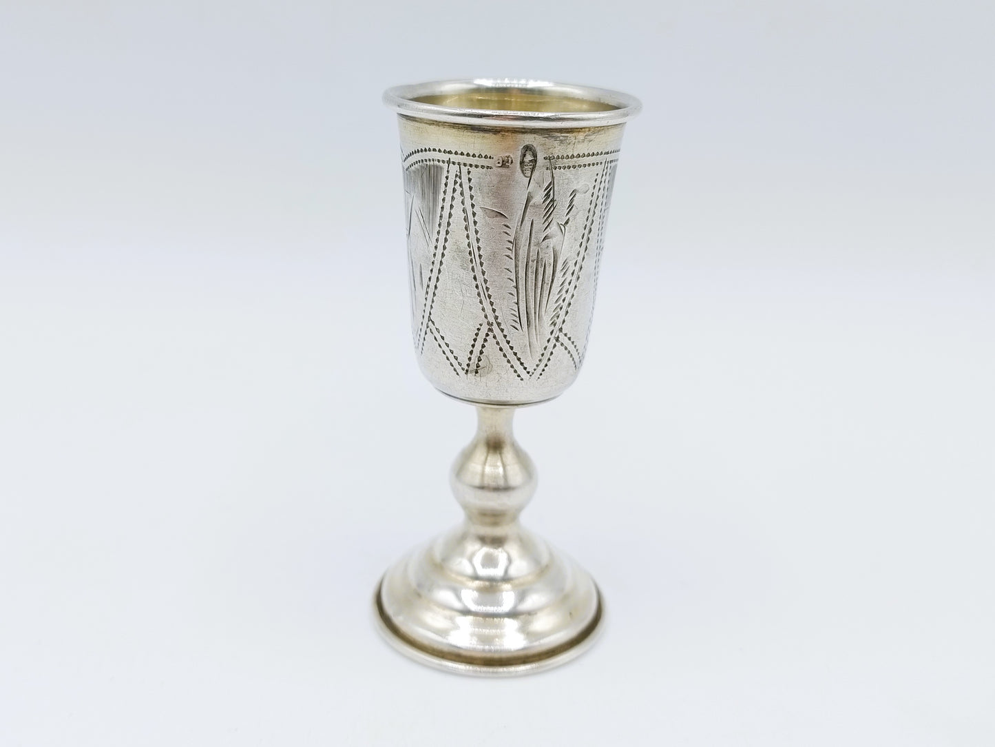 Silver kiddush cup, G. Ravkin, Berdichev, ca. 1900