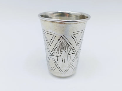 Silver kiddush cup, IY Zakhoder, Kiev, ca. 1890