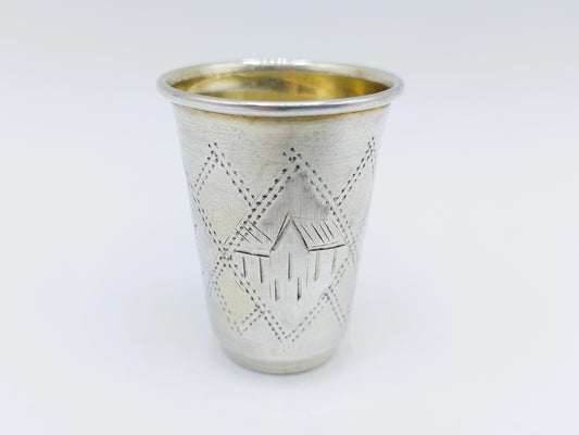Silver kiddush cup, IY Zakhoder, Kiev, ca. 1890