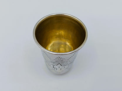 Silver kiddush cup, IY Zakhoder, Kiev, ca. 1890