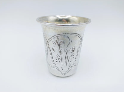 Silver kiddush cup, Heirs IE Zakhoder, Berdichev, 1907