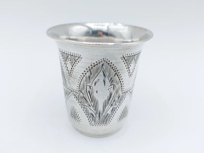 Silver kiddush cup, IY Zakhoder, Berdichev, 1893