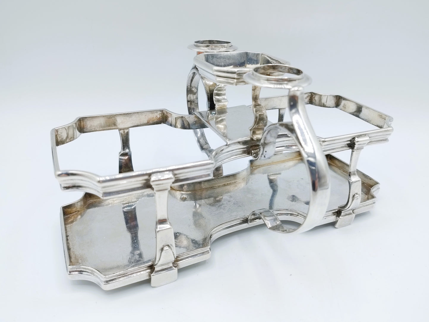 Zilveren olie- en azijnstel incl. strooibus, J. Logerath I, Den Haag, 1737