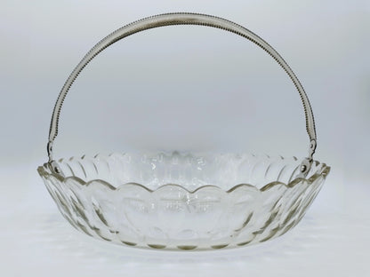 Crystal bowl with silver handle, H. Höhle &amp; J. Bolhuis, Amsterdam, 1923