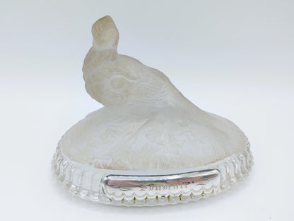 Crystal pheasant with silver plaque