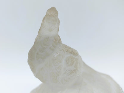 Crystal pheasant with silver plaque