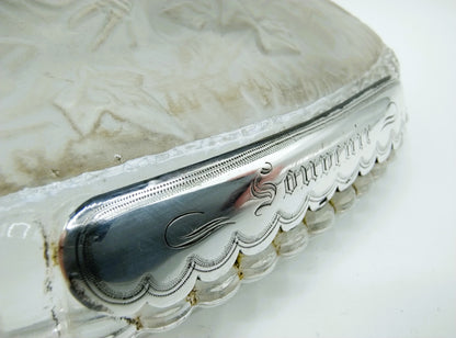 Crystal pheasant with silver plaque