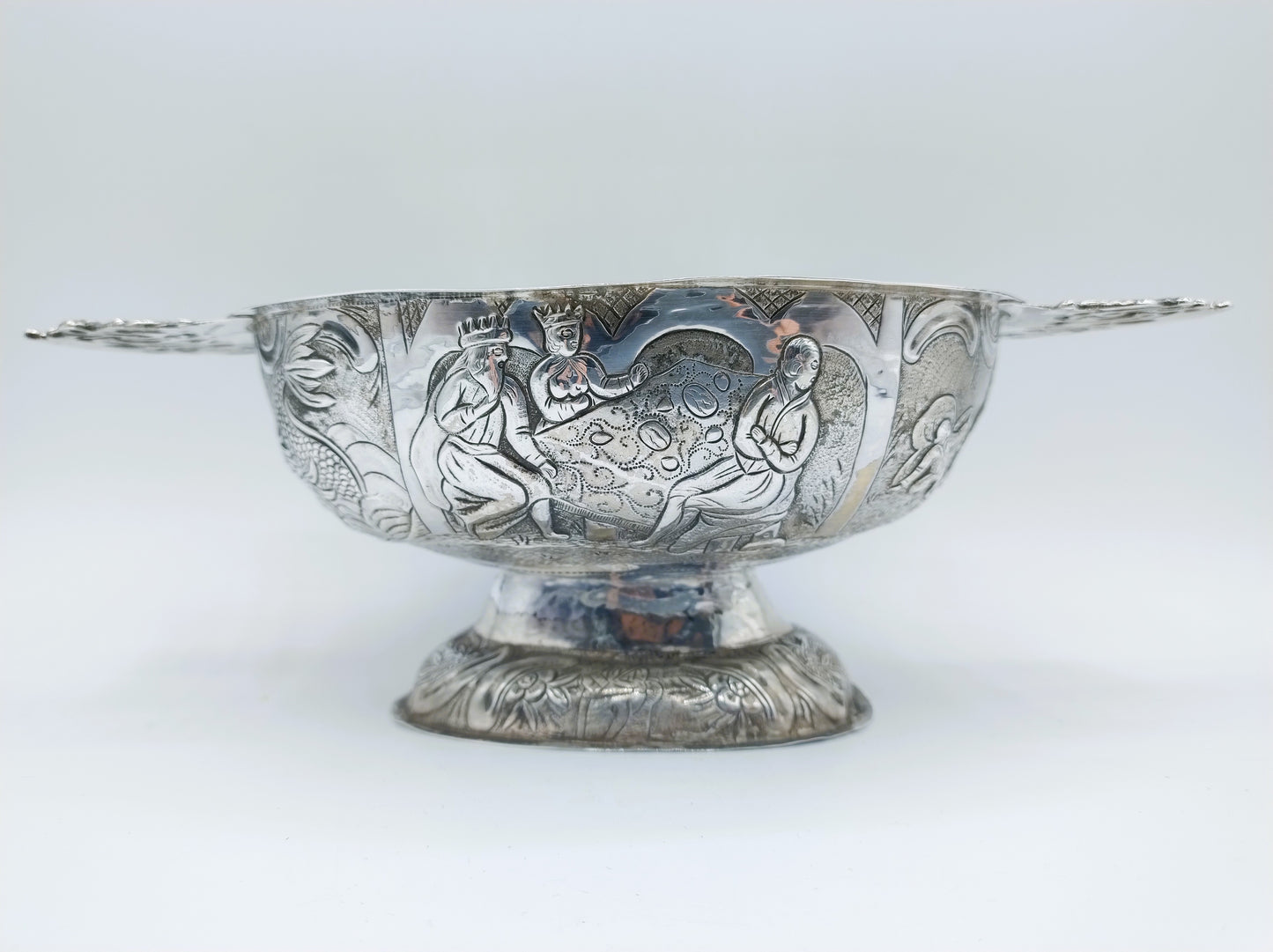 Zilveren brandewijnkom, J. van Leek, Leeuwarden, 1776