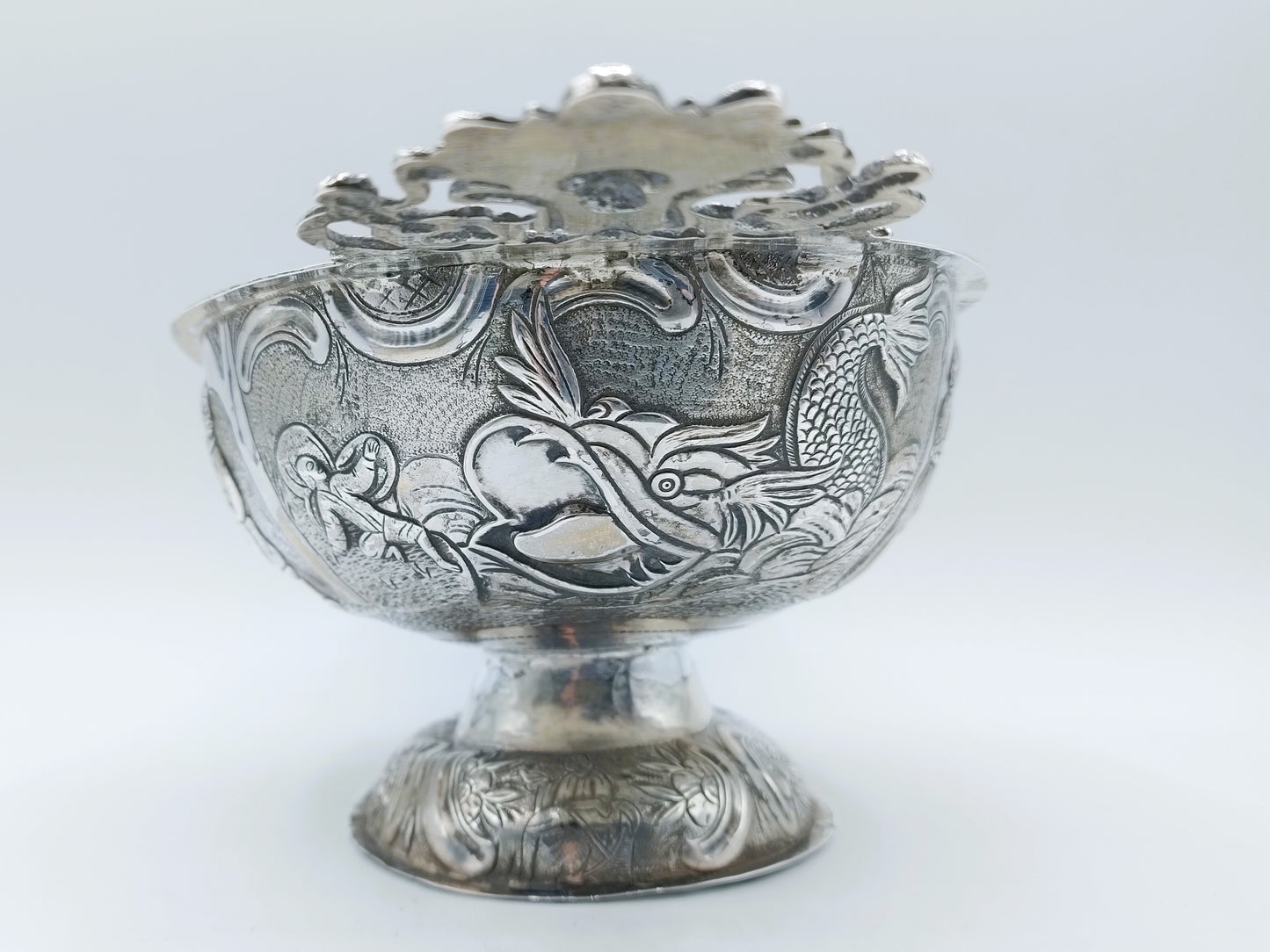 Zilveren brandewijnkom, J. van Leek, Leeuwarden, 1776