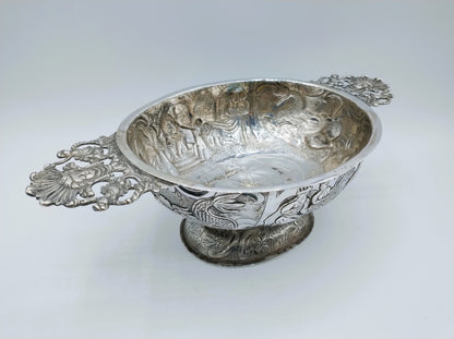 Zilveren brandewijnkom, J. van Leek, Leeuwarden, 1776