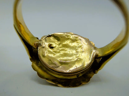 Gouden ring met carneool, 20 mm