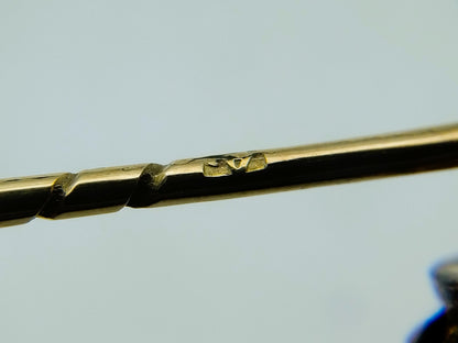 Gold tie or lapel pin with rose diamond