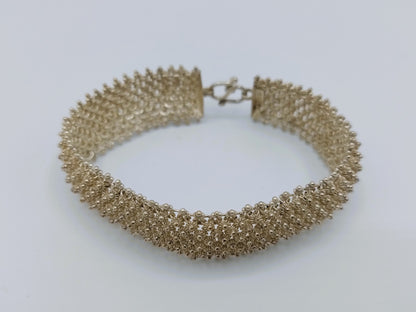 Vintage silver bracelet, filigree, 18 cm