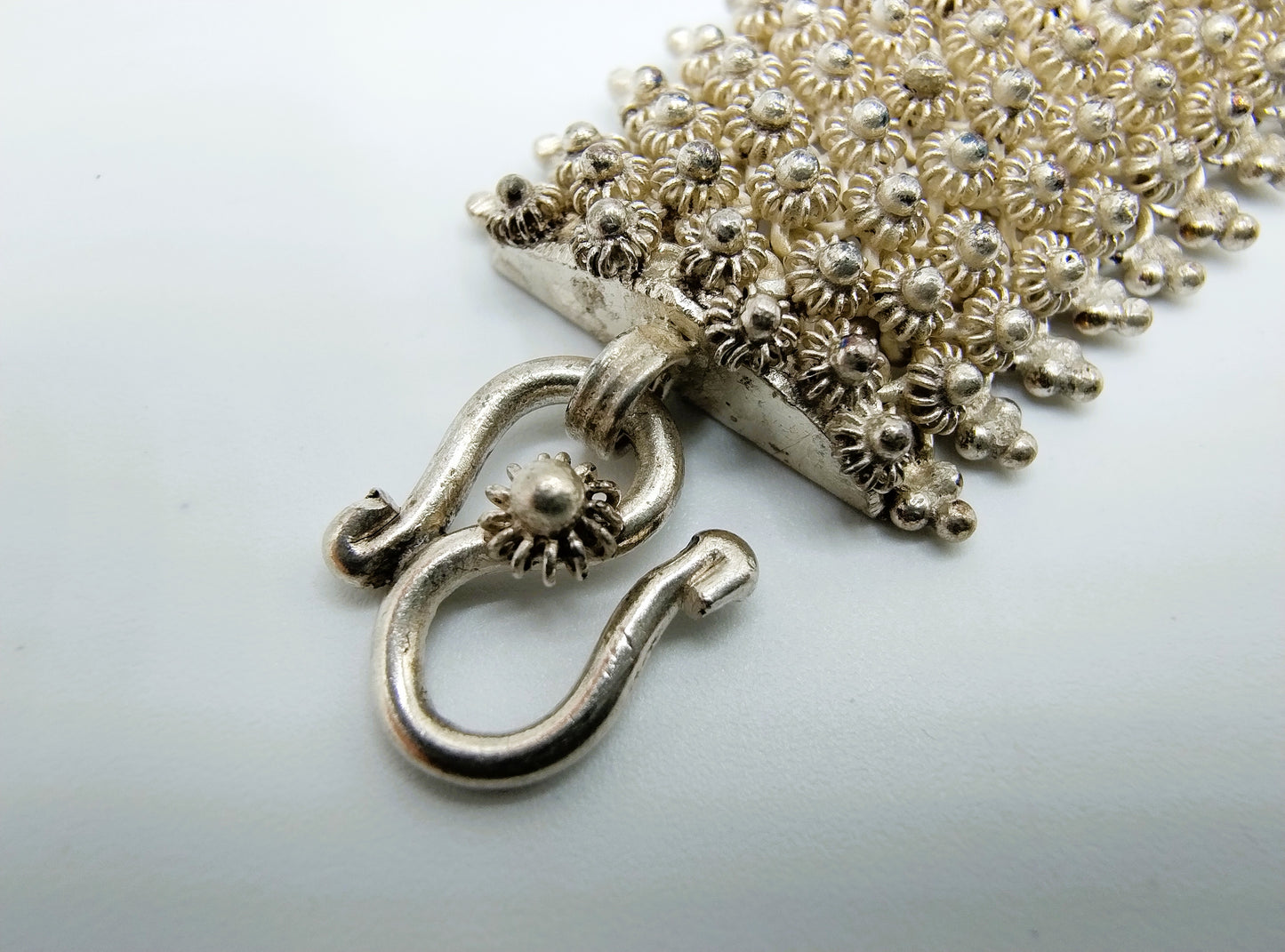 Vintage silver bracelet, filigree, 18 cm