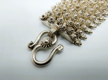 Vintage silver bracelet, filigree, 18 cm