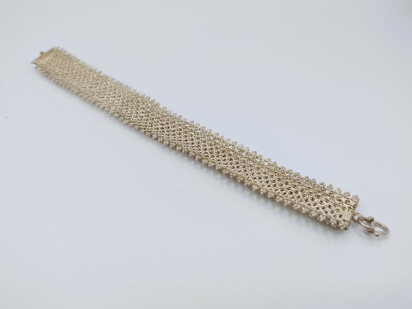 Vintage silver bracelet, filigree, 18 cm