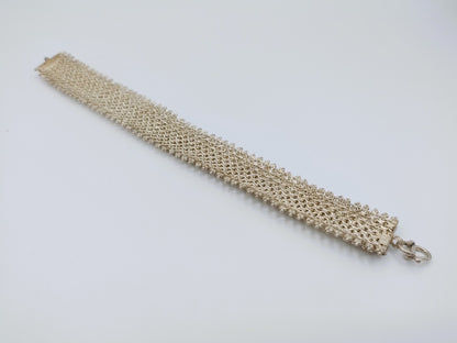 Vintage silver bracelet, filigree, 18 cm