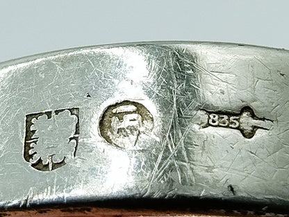 Zilveren ring met blauwe kleursteen, universele maat