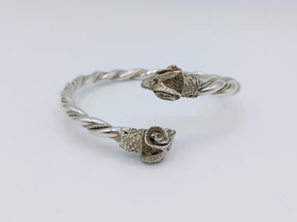 Silver bracelet with ram heads, Sezgin