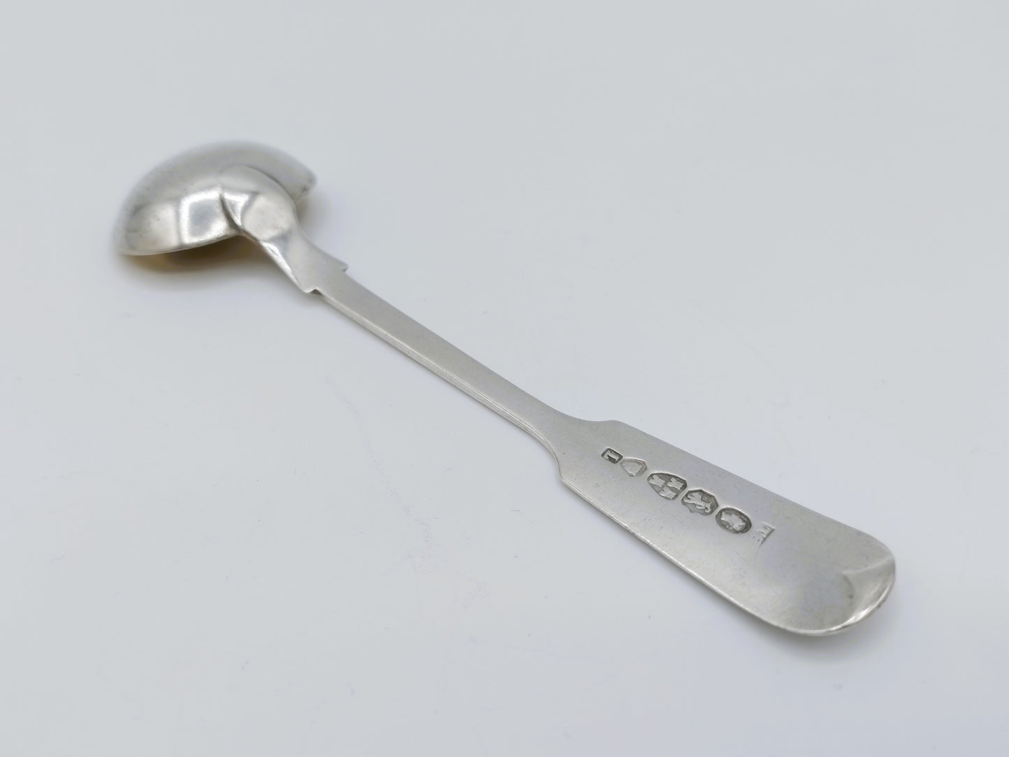 Silver salt or mustard spoon, T. Sewell I, Newcastle, 1850