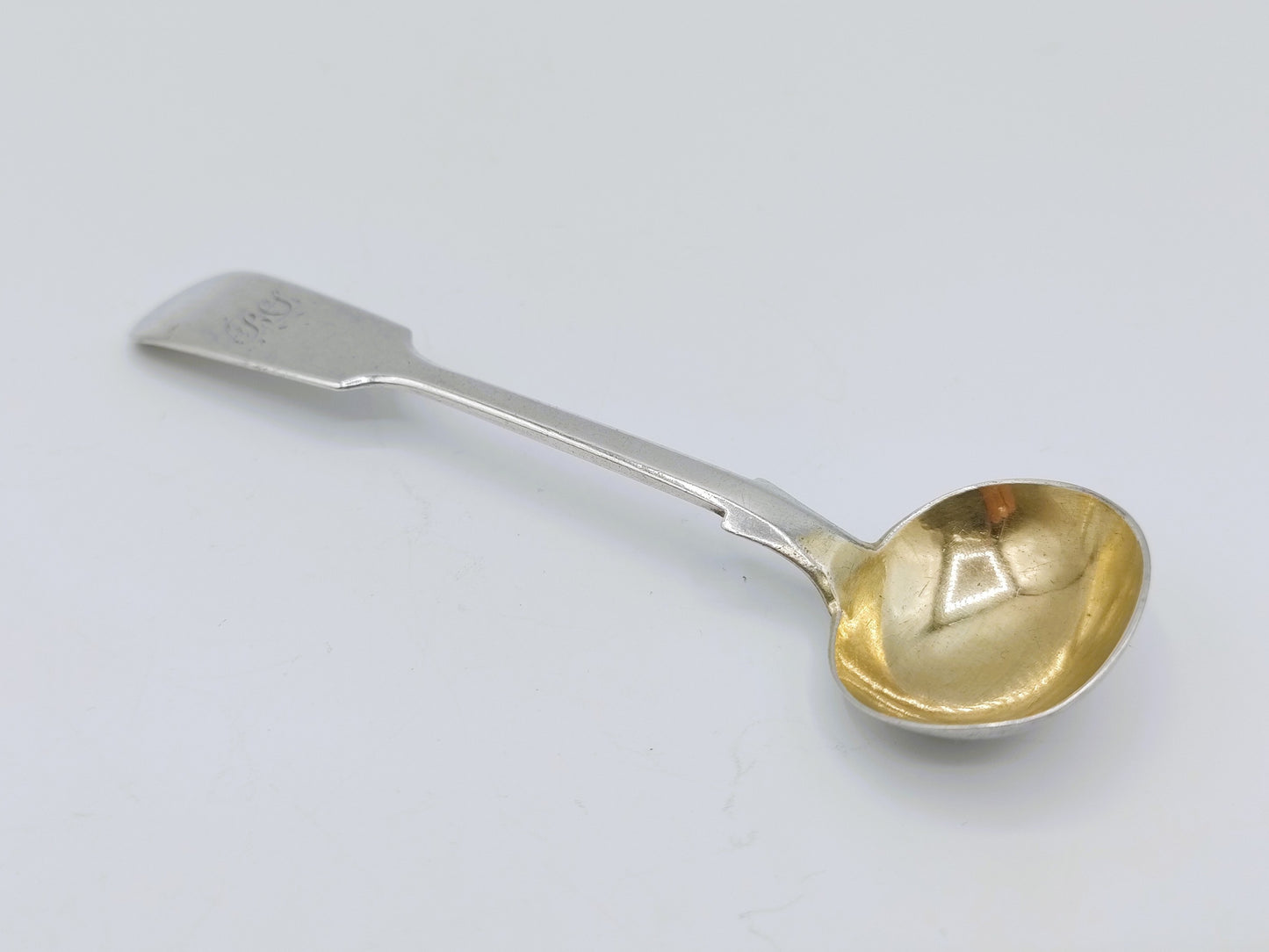 Silver salt or mustard spoon, T. Sewell I, Newcastle, 1850