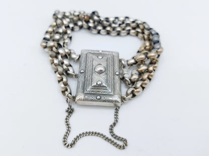 Vintage silver bracelet with jasseron link, 18.5 cm
