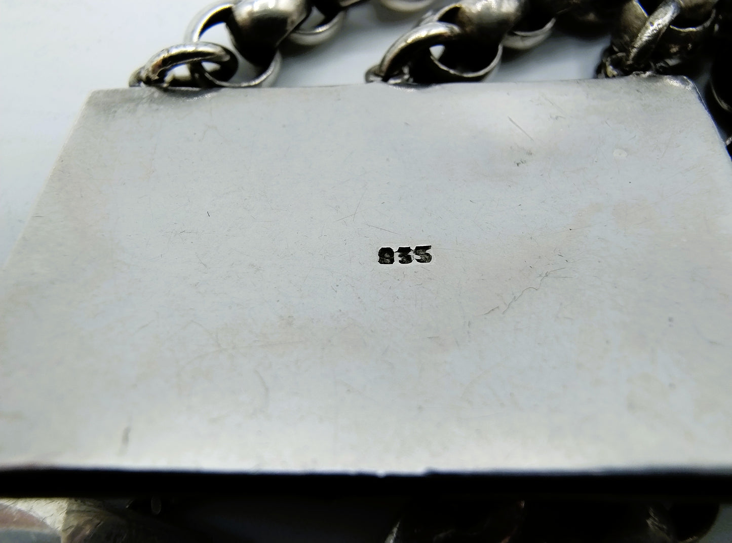 Vintage silver bracelet with jasseron link, 18.5 cm